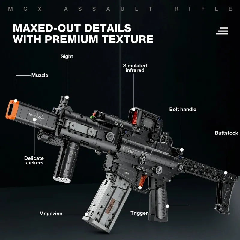 Blastbrick MCX ASSAULT RIFLE(1589)pieces