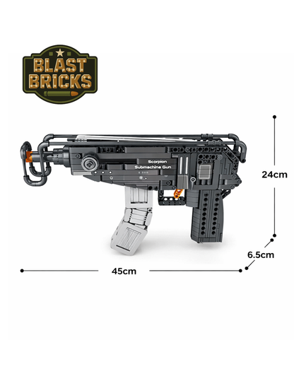 Blastbrick Scorpion Submachine Gun(566)pieces