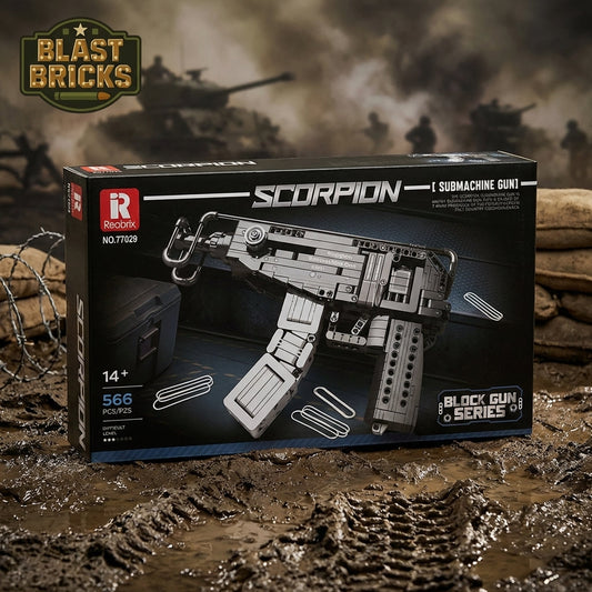 Blastbrick Scorpion Submachine Gun(566)pieces