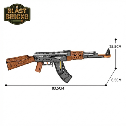 Brick AK Combat Model Kit side view