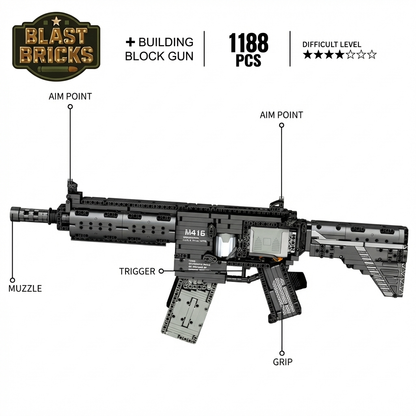 BlastBrick M416 Assault Rifle(1188) pieces